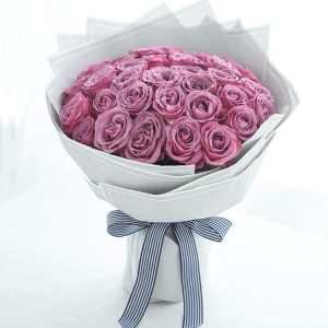 33 purple roses