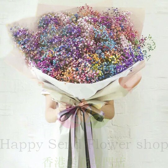 Korean giant colorful gypsophila bouquet