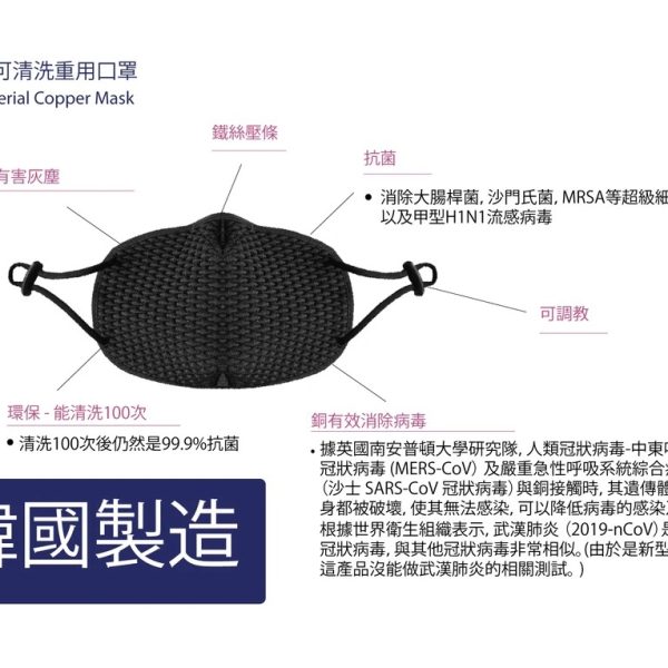 Sunna Character抗菌銅可清洗可重用口罩預購