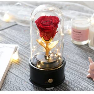 My only one (Red. True Love) Preserved Flower Bluetooth Speaker (Red) (Random base color delivery: pink, white, black) (Must be purchased together with a bouquet of flowers to enjoy this special offer) • Each person can only exchange one offer.