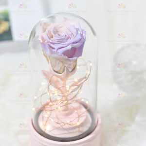 My only one (Purple pink. Fascinated) Preserved flower bluetooth speaker (pink and purple two-color) (base color random delivery: pink, white, black) (Must be purchased together with a bouquet of flowers to enjoy this special offer) • The offer is limited to one person another.