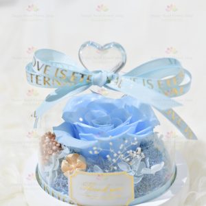 Wholeheartedly immortal flower rose decoration (sky blue without light)