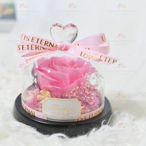 Wholeheartedly immortal flower rose decoration (pink without light)